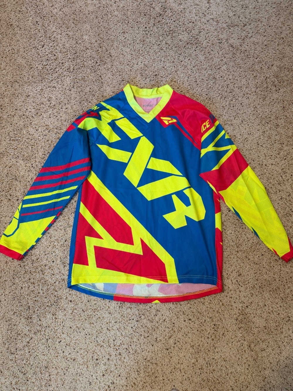 FXR Neon Yellow, Blue & Pink Jersey- XS